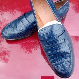 M. GEMI GENOVA CROC PRINT LOAFERS